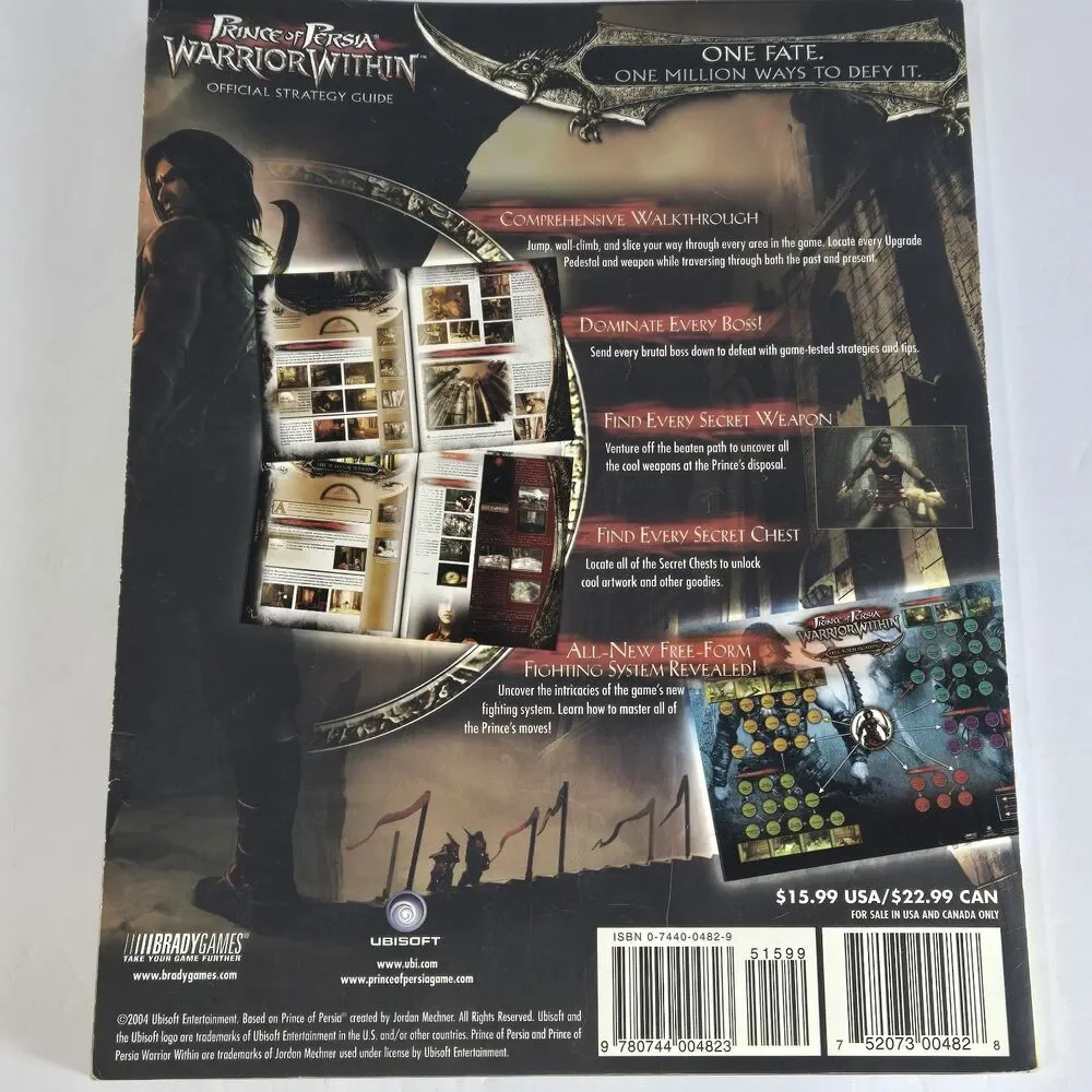 Prince of Persia: Warrior Within BradyGames Official Strategy Guide (w/ Poster)